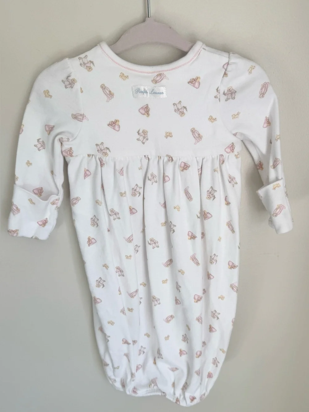 Ralph Lauren Baby Girl Kimono Logo Print Sleep Gown 3M